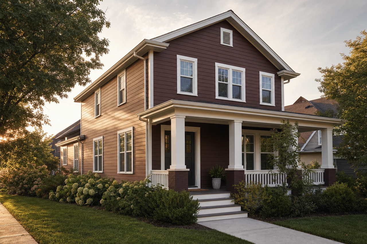 Carnelian by Sherwin-Williams on exterior