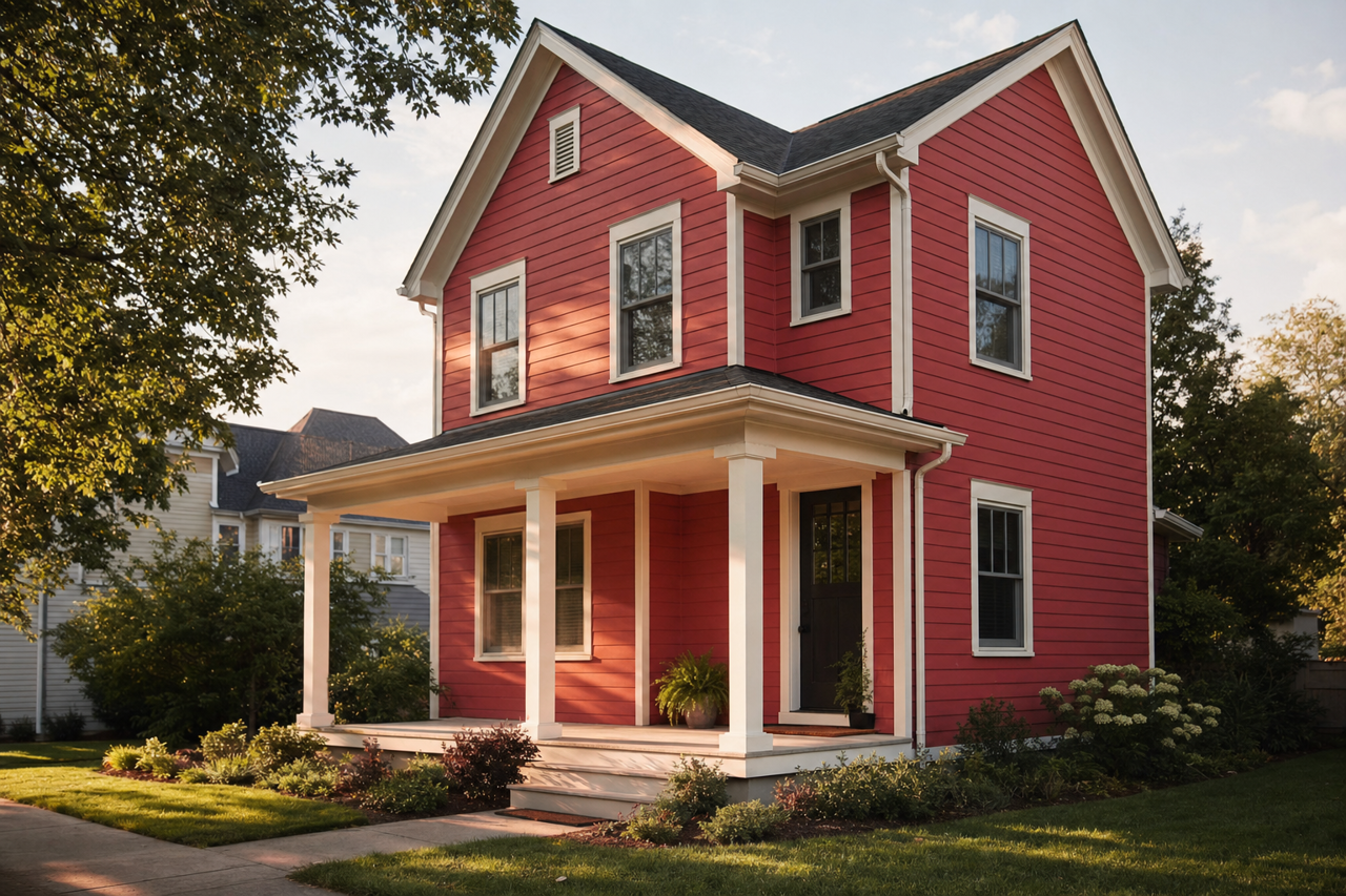Antique Red by Sherwin-Williams on exterior