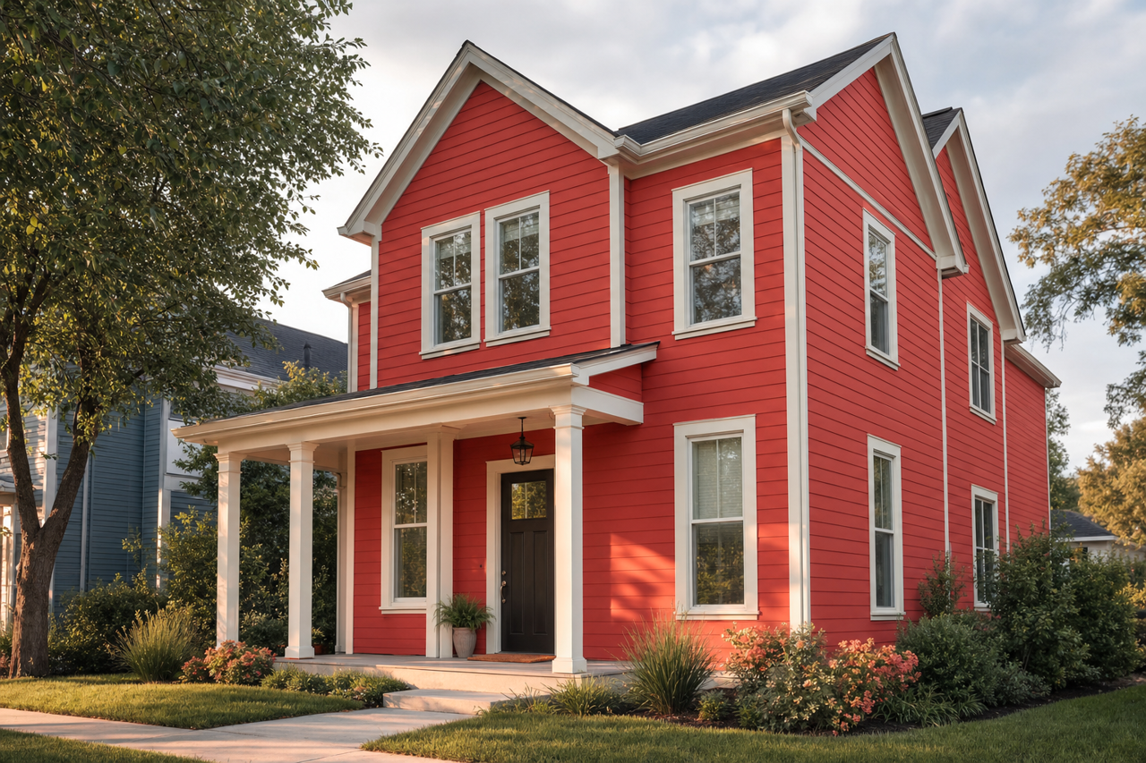 Habanero Chile by Sherwin-Williams on exterior