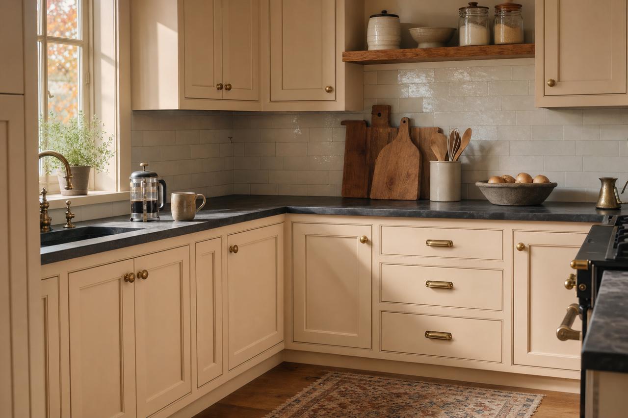 Only Natural by Sherwin-Williams on cabinets