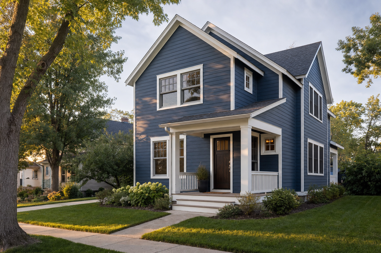 Indigo Batik by Sherwin-Williams on exterior