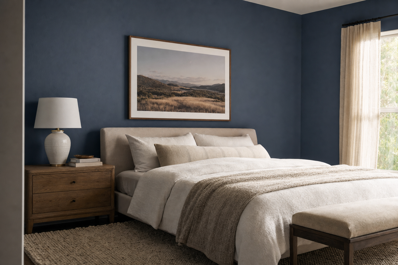 Indigo Batik by Sherwin-Williams on interiors