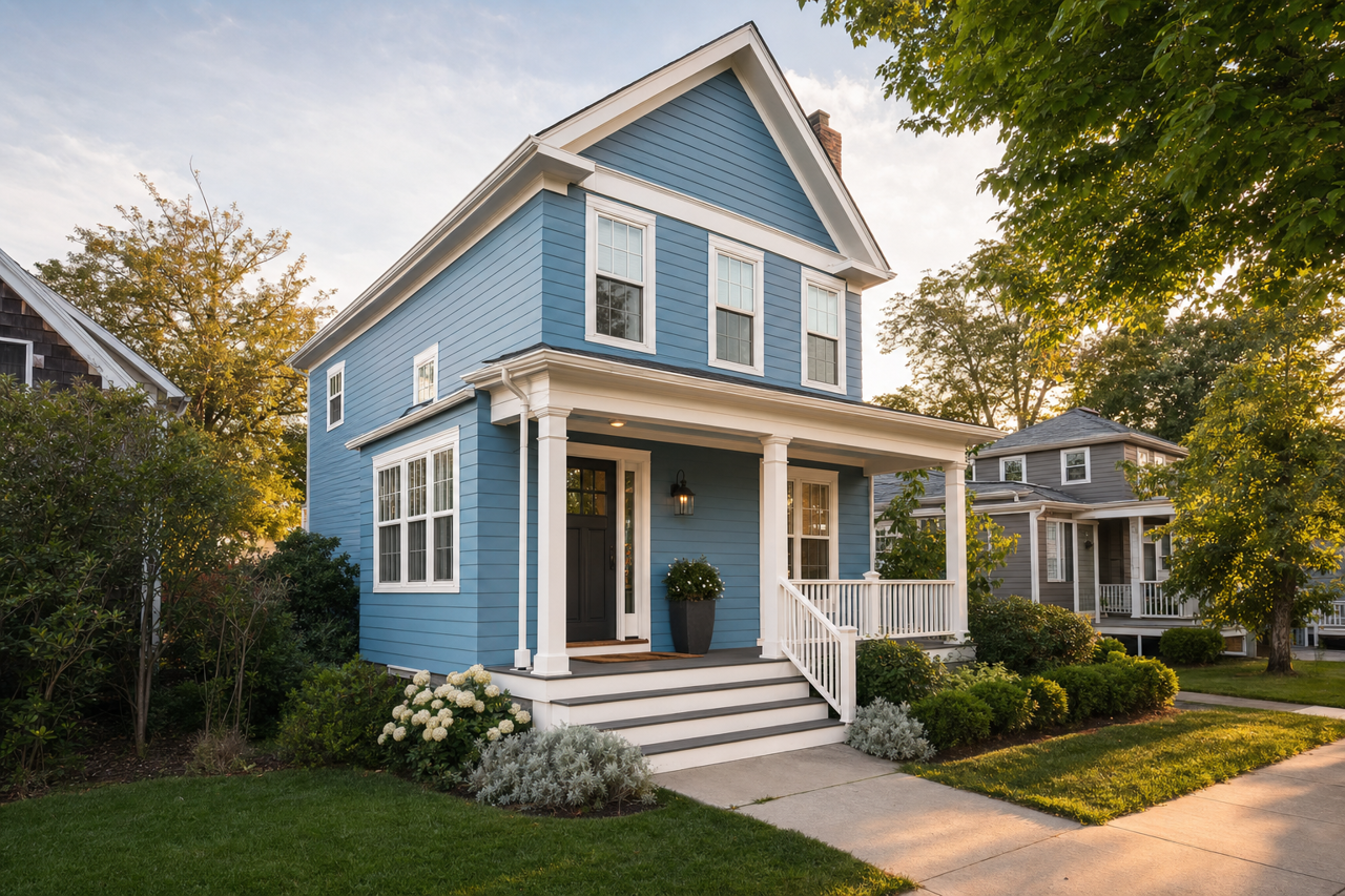 Blue Cruise by Sherwin-Williams on exterior