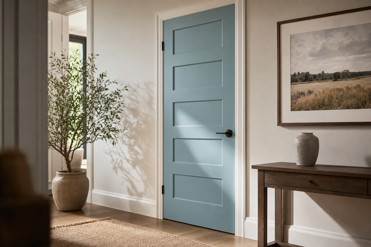 Adrift by Sherwin-Williams on interior-doors