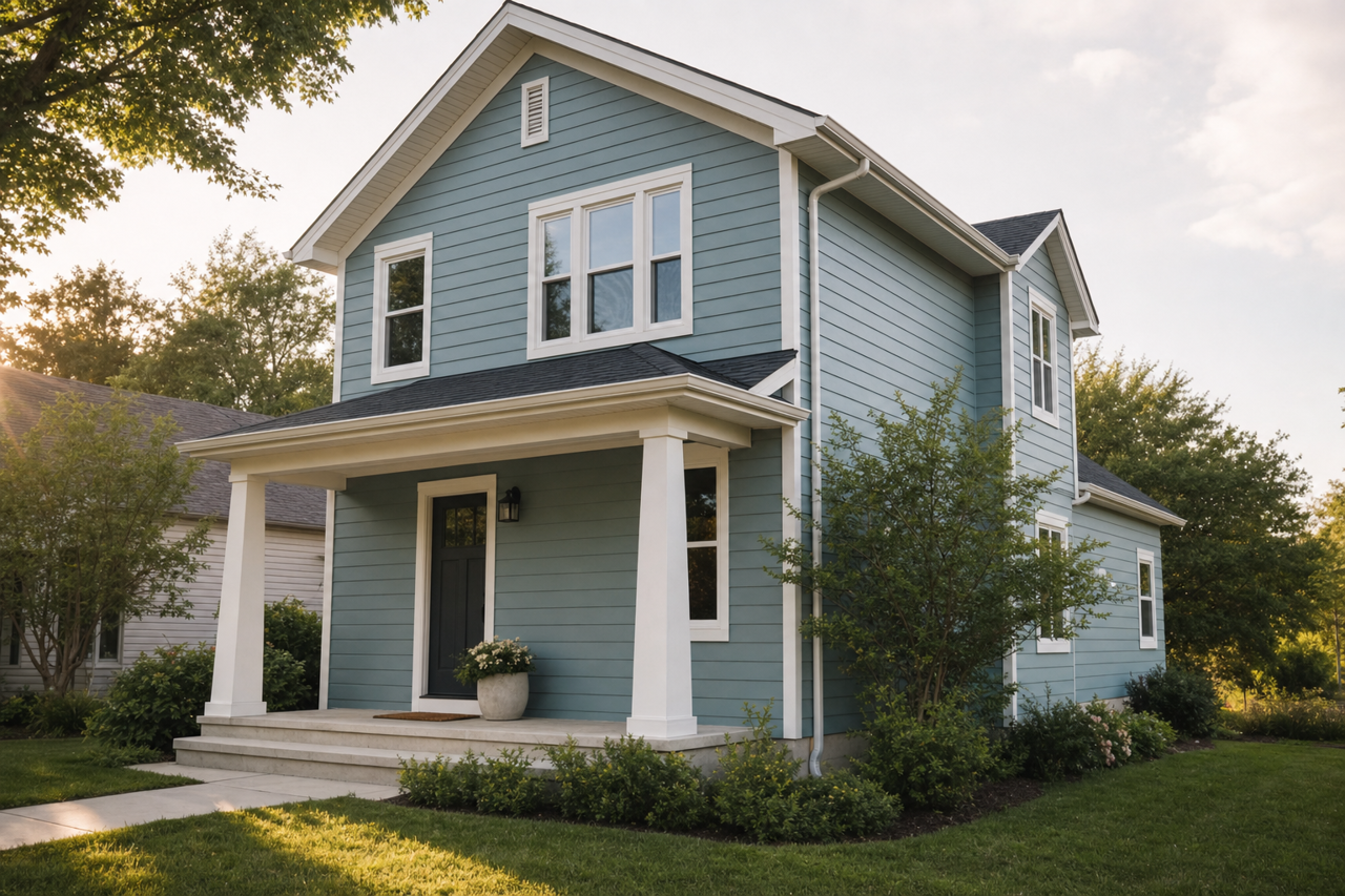Tranquil Aqua by Sherwin-Williams on exterior