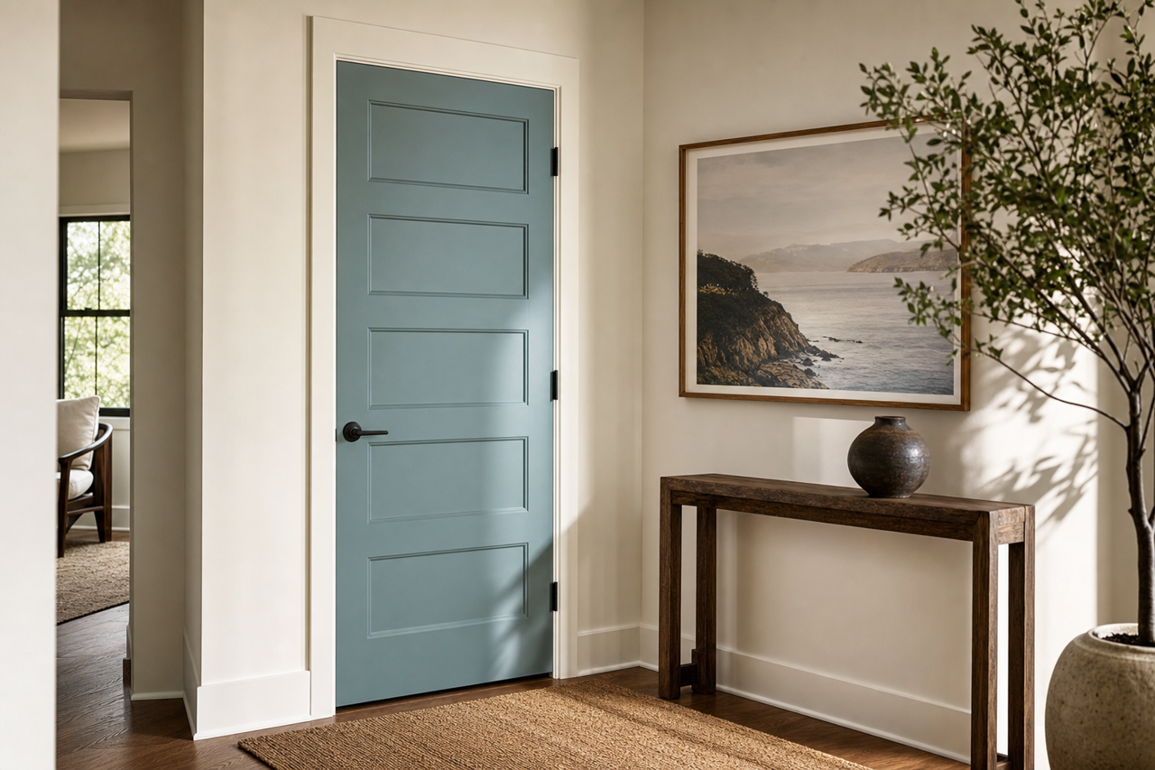 Tranquil Aqua by Sherwin-Williams on interior-doors