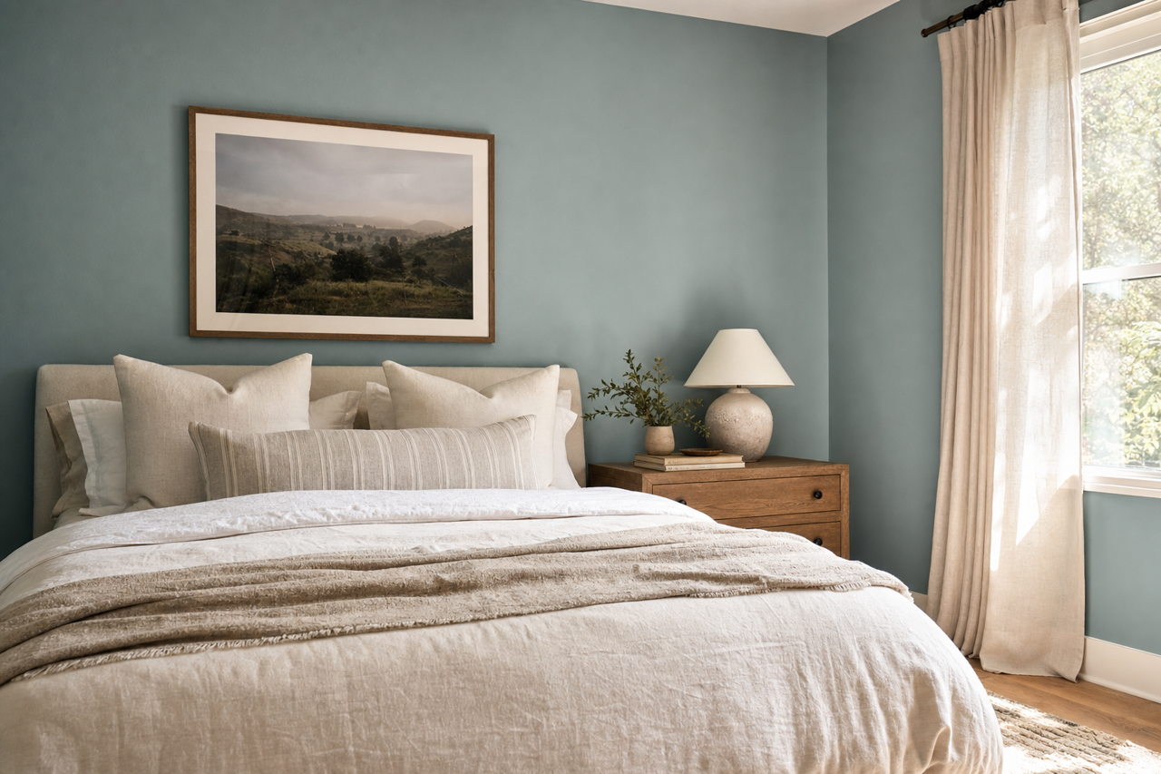 Tranquil Aqua by Sherwin-Williams on interiors