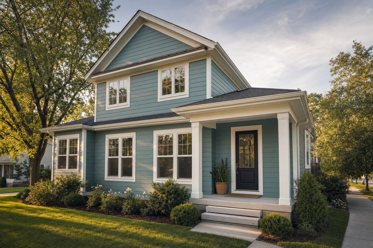 Mountain Stream by Sherwin-Williams on exterior