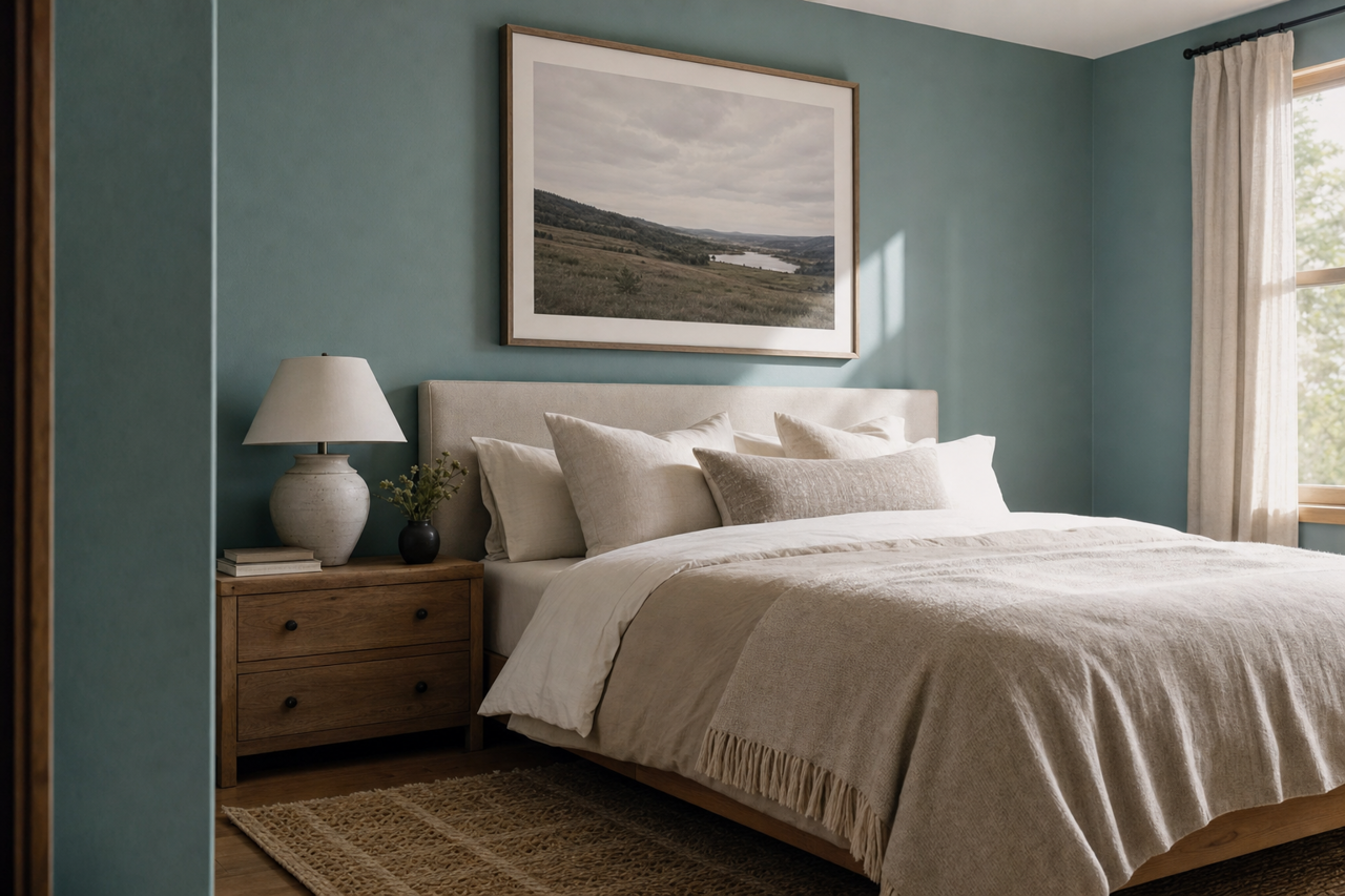 Mountain Stream by Sherwin-Williams on interiors