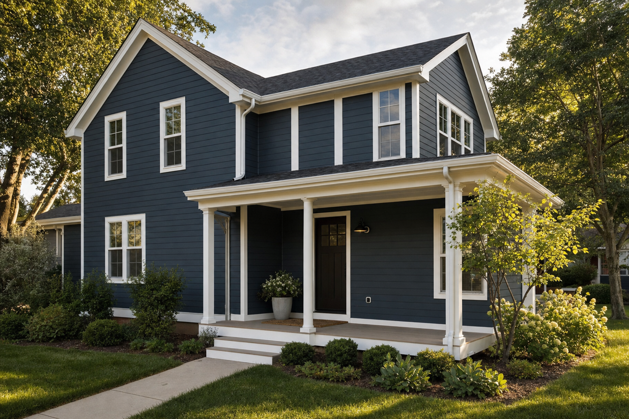 Sea Serpent by Sherwin-Williams on exterior