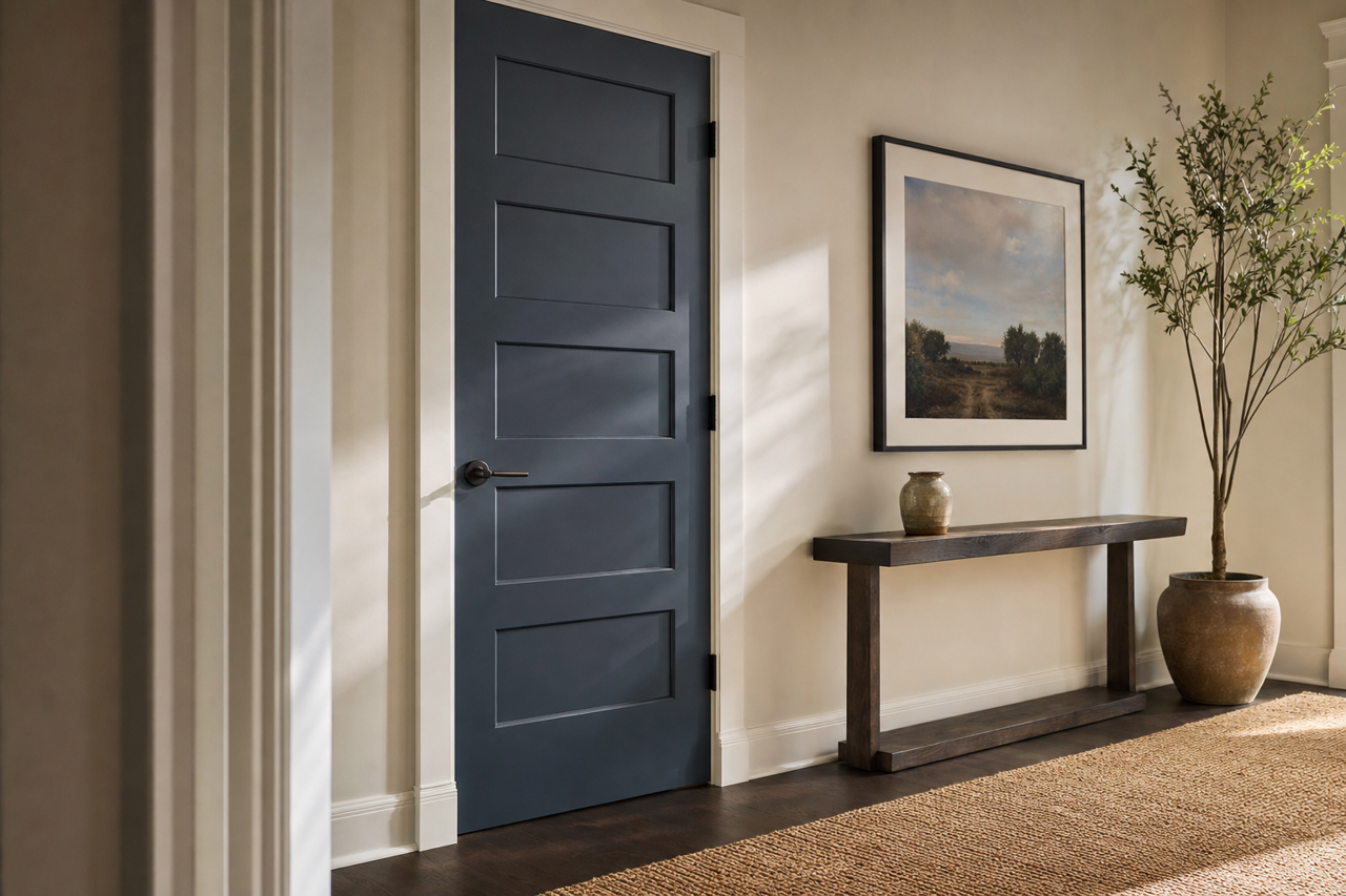 Sea Serpent by Sherwin-Williams on interior-doors
