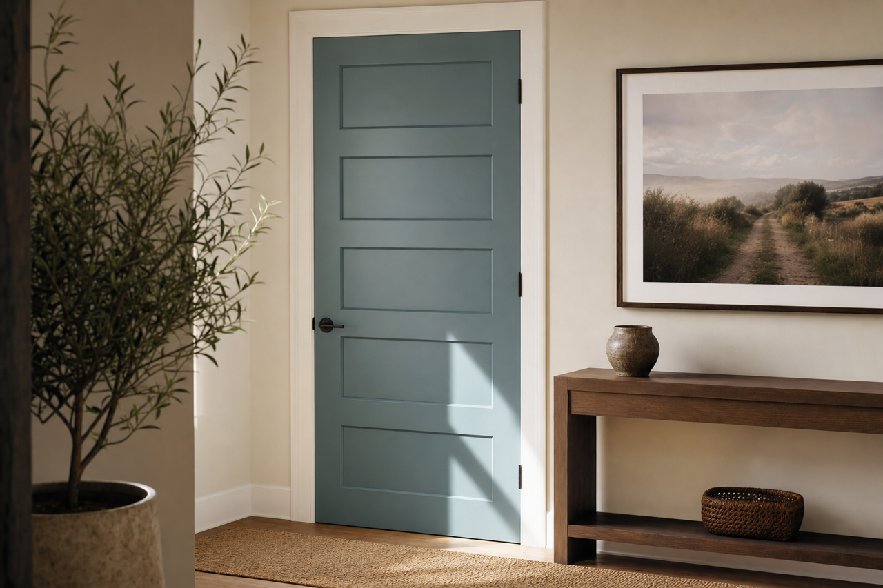 Mediterranean by Sherwin-Williams on interior-doors