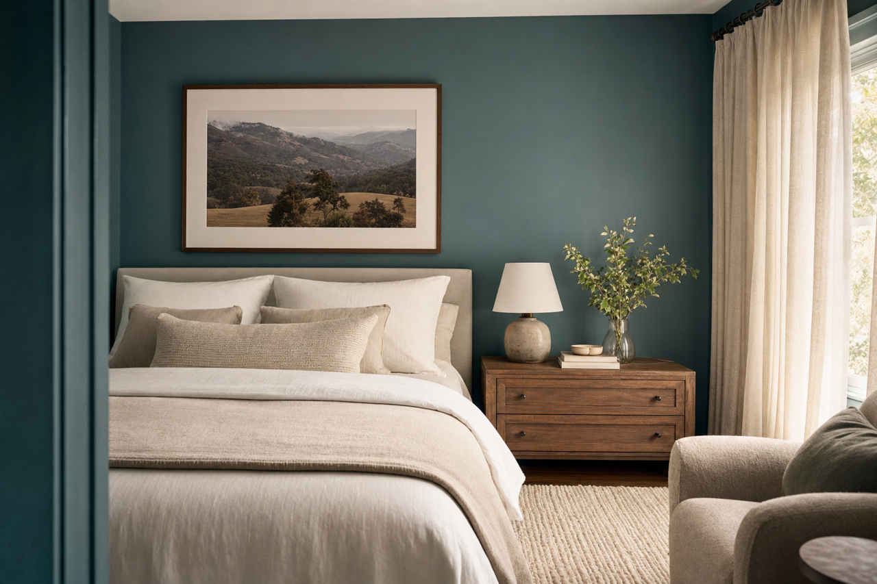 Deep Sea Dive by Sherwin-Williams on interiors