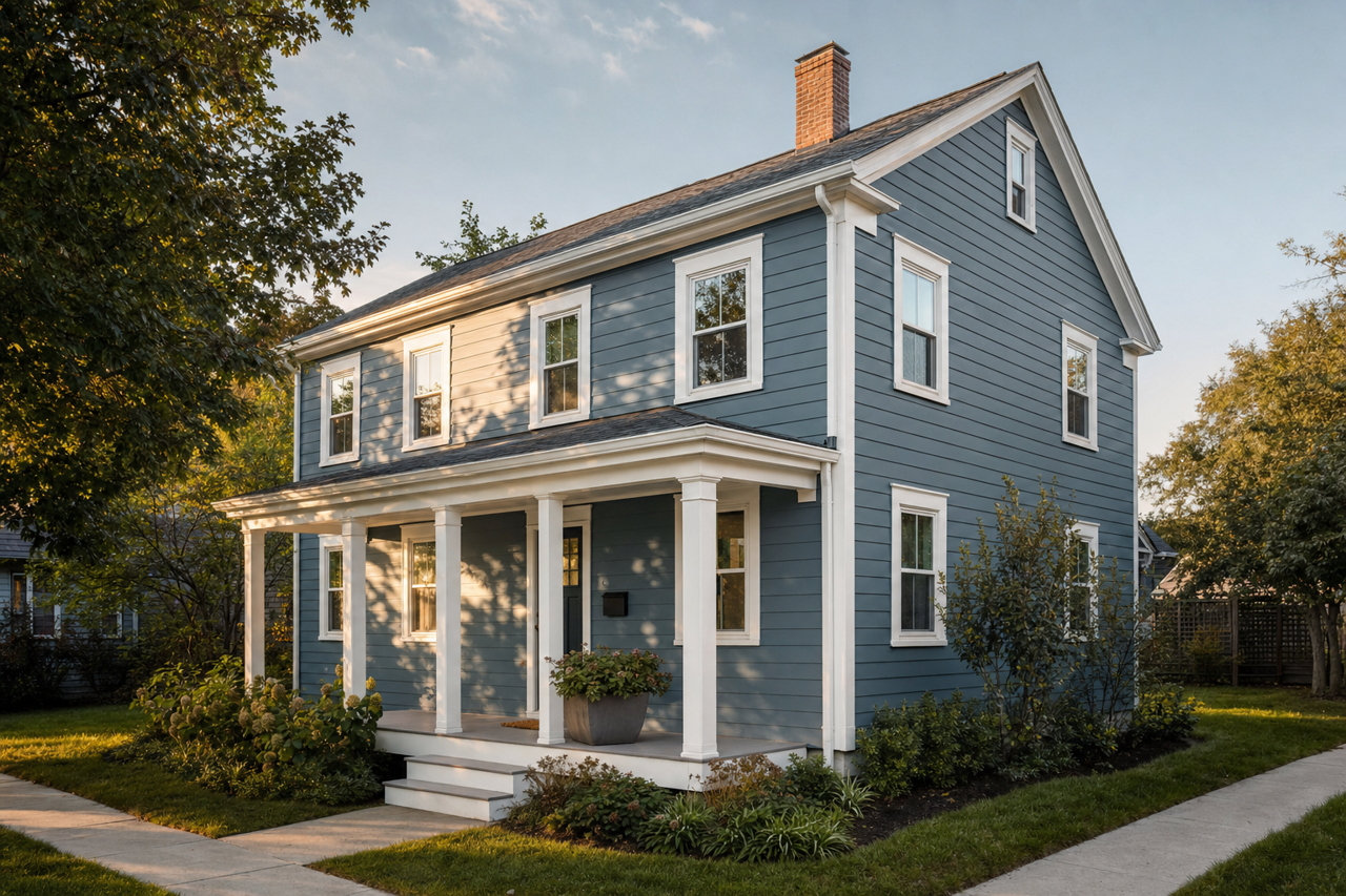 Labradorite by Sherwin-Williams on exterior