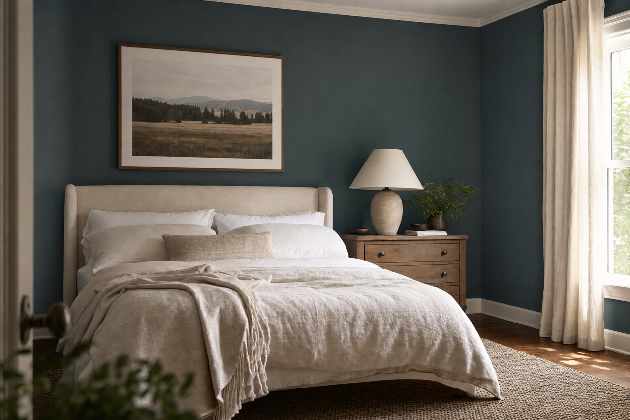 Seaworthy by Sherwin-Williams on interiors