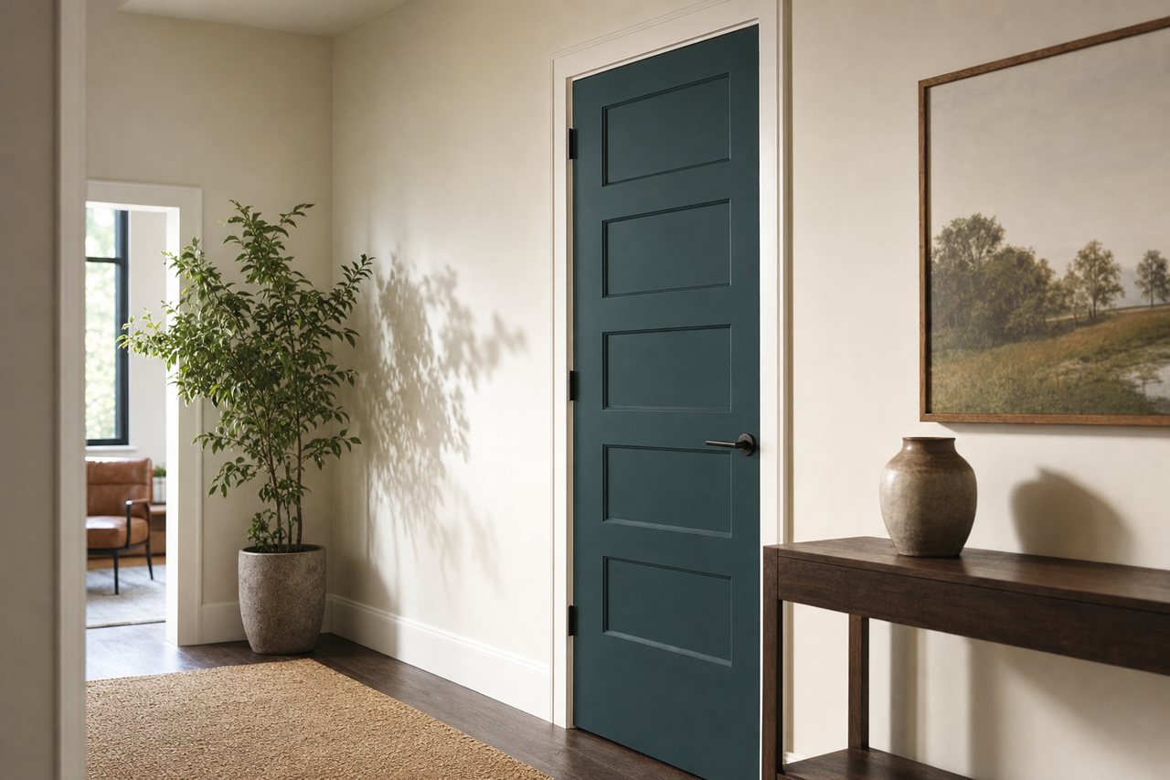 Cascades by Sherwin-Williams on interior-doors