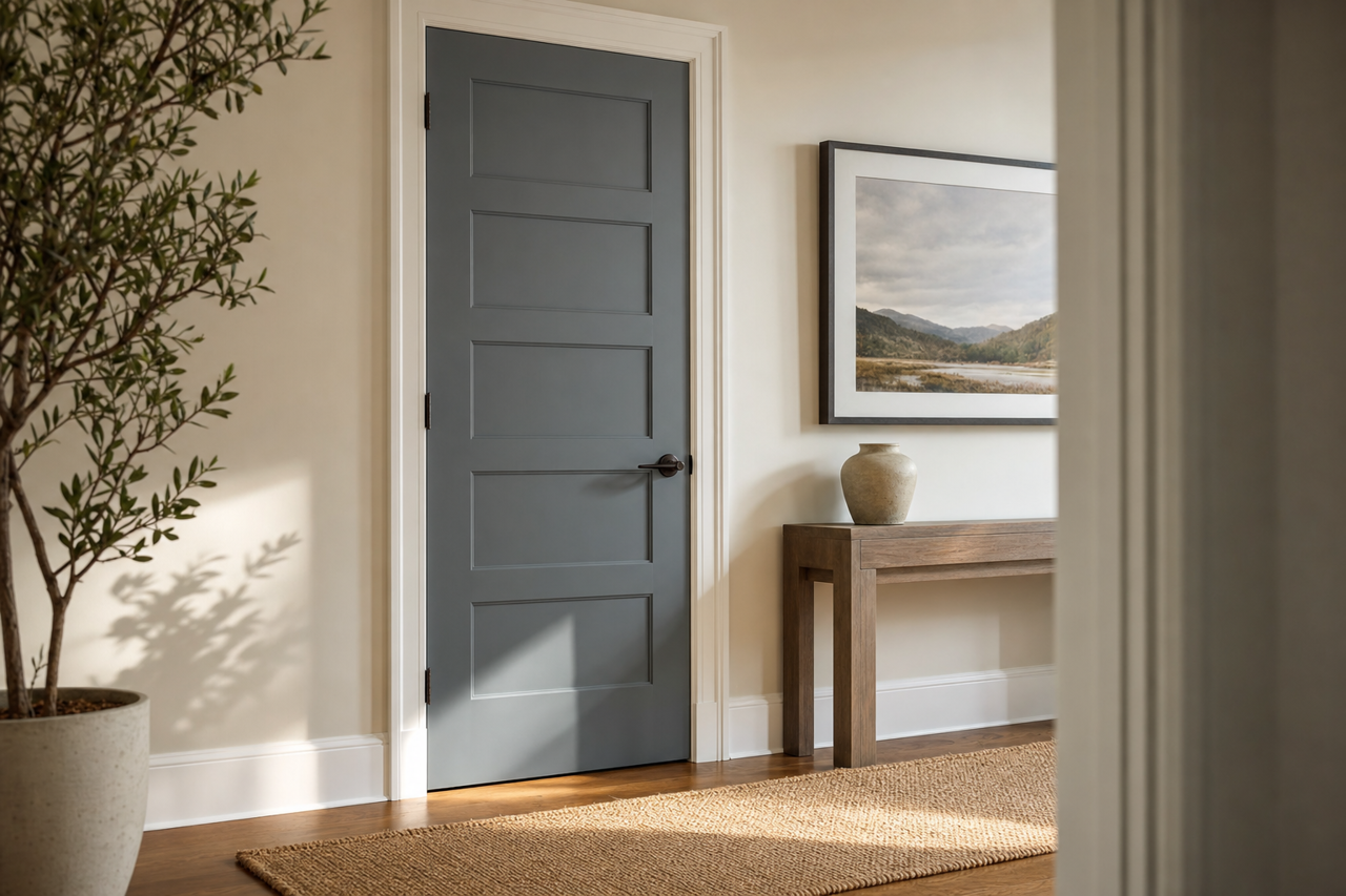 Slate Tile by Sherwin-Williams on interior-doors