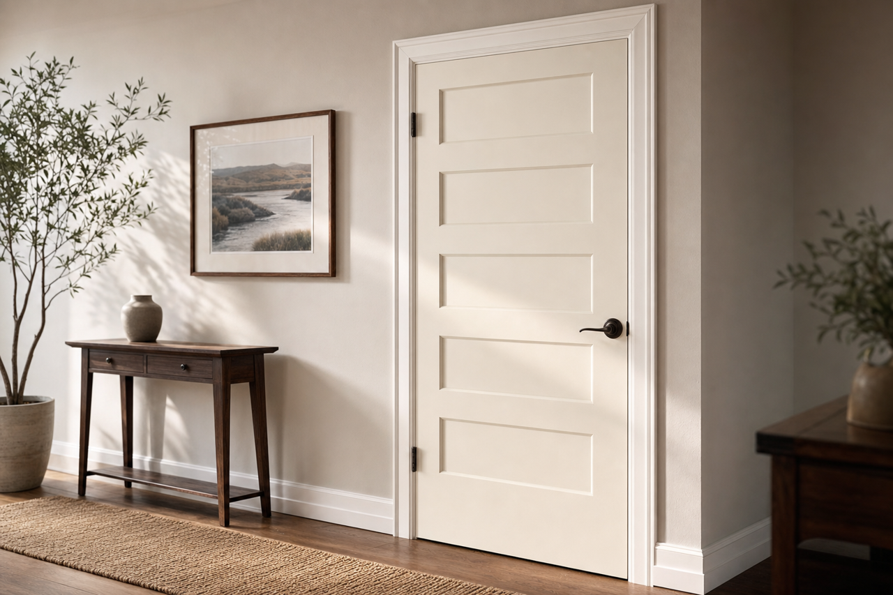 Zurich White by Sherwin-Williams on interior-doors