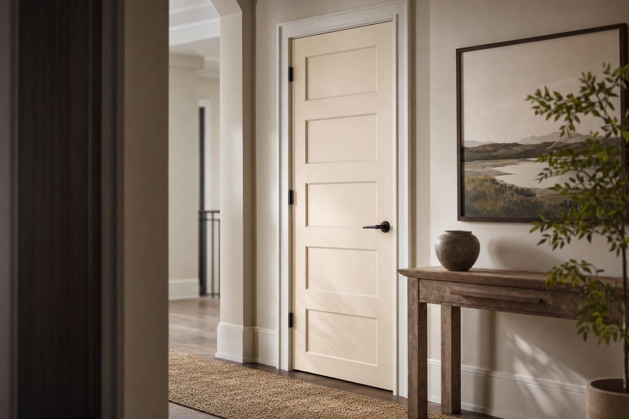 White Heron by Sherwin-Williams on interior-doors