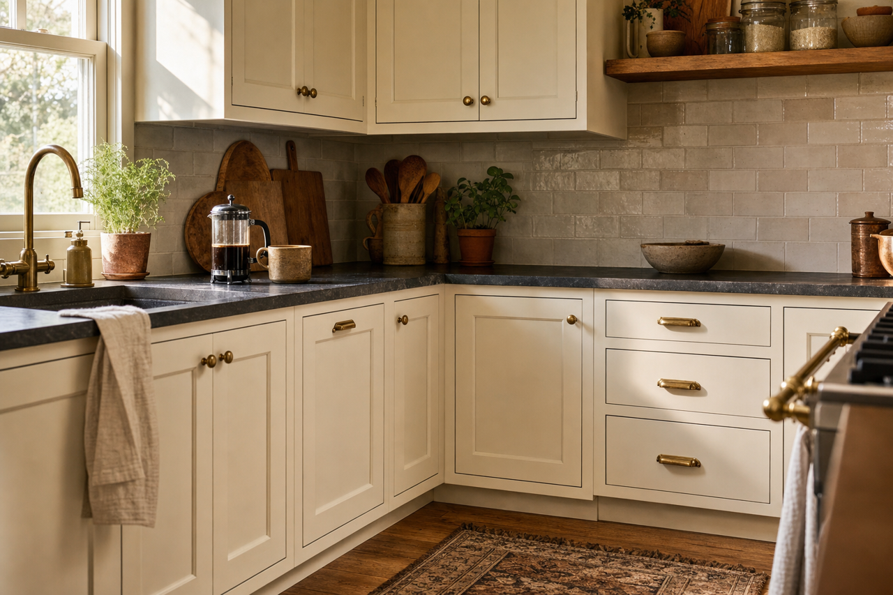 Windfresh White by Sherwin-Williams on cabinets