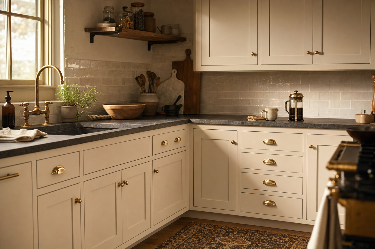City Loft by Sherwin-Williams on cabinets