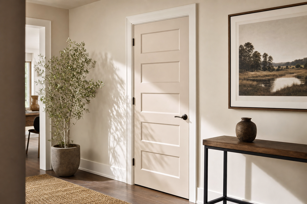 Pediment by Sherwin-Williams on interior-doors