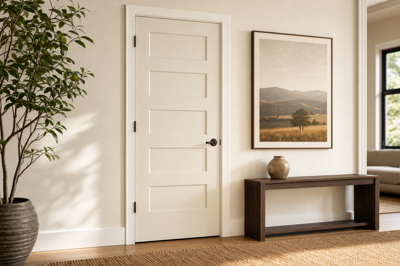 Origami White by Sherwin-Williams on interior-doors