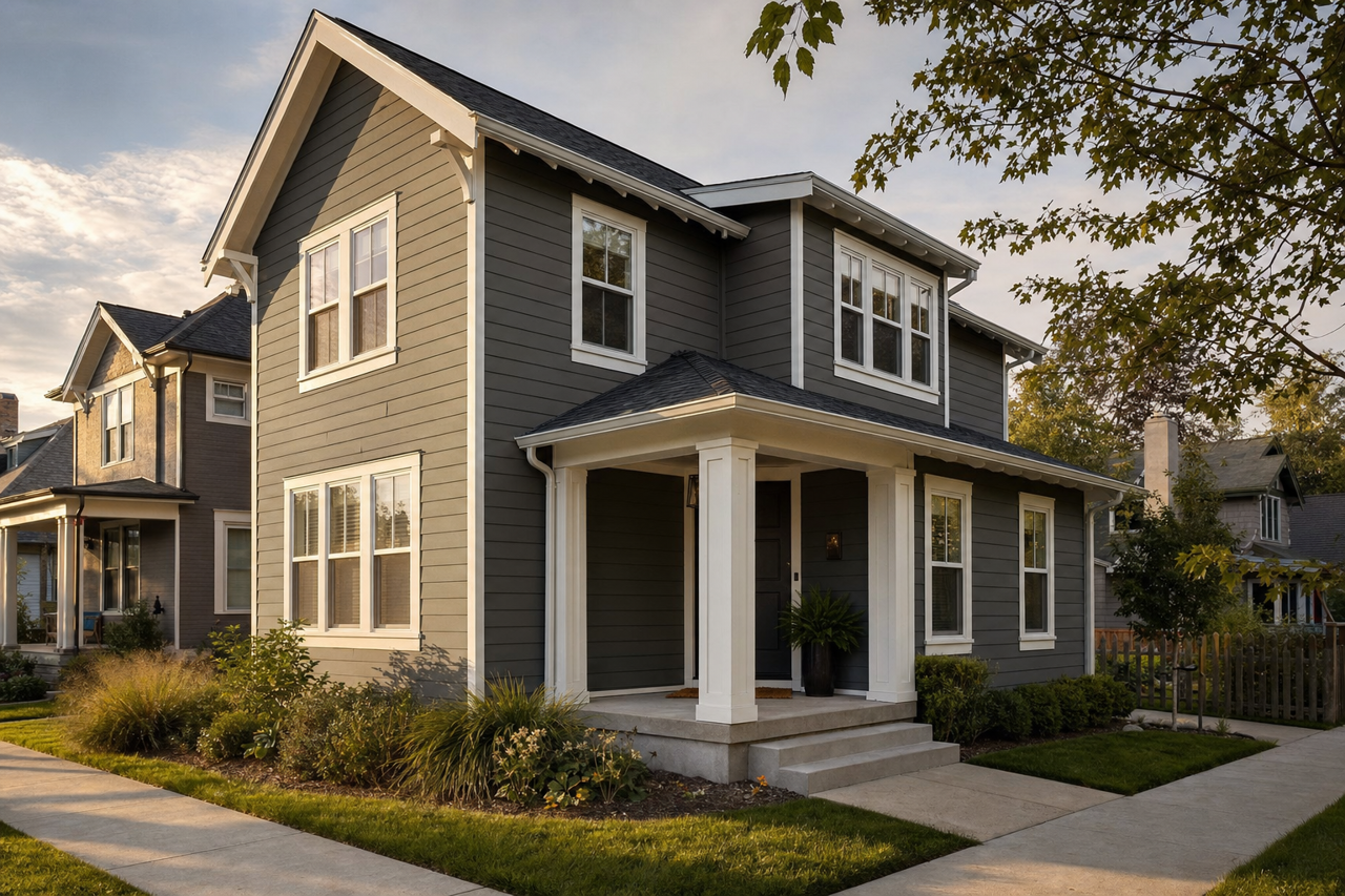 Thunder Gray by Sherwin-Williams on exterior