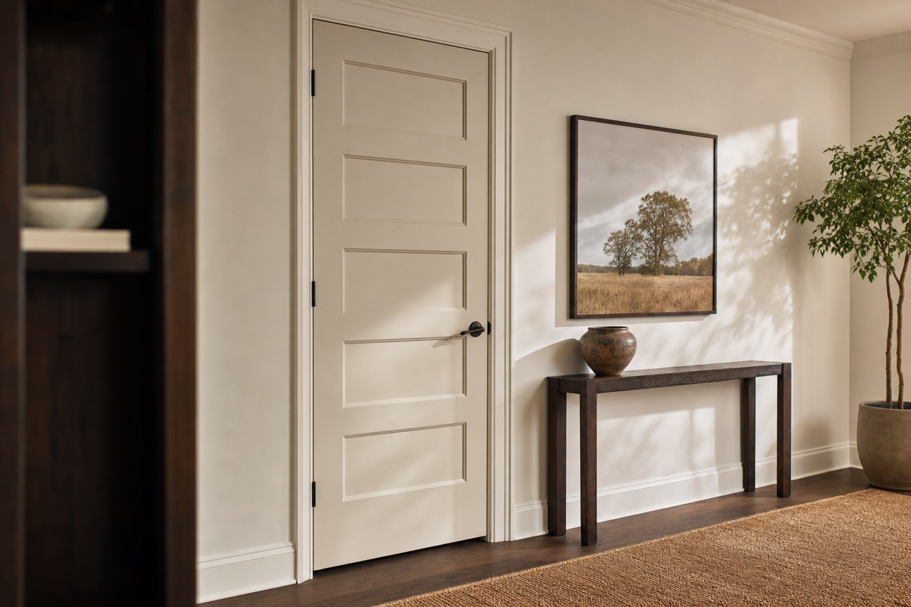 Crushed Ice by Sherwin-Williams on interior-doors