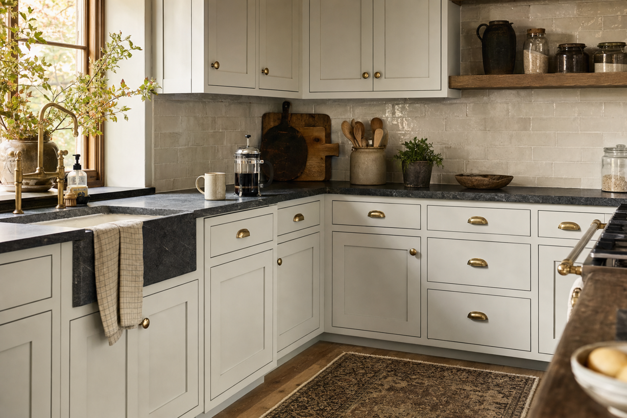 Front Porch by Sherwin-Williams on cabinets