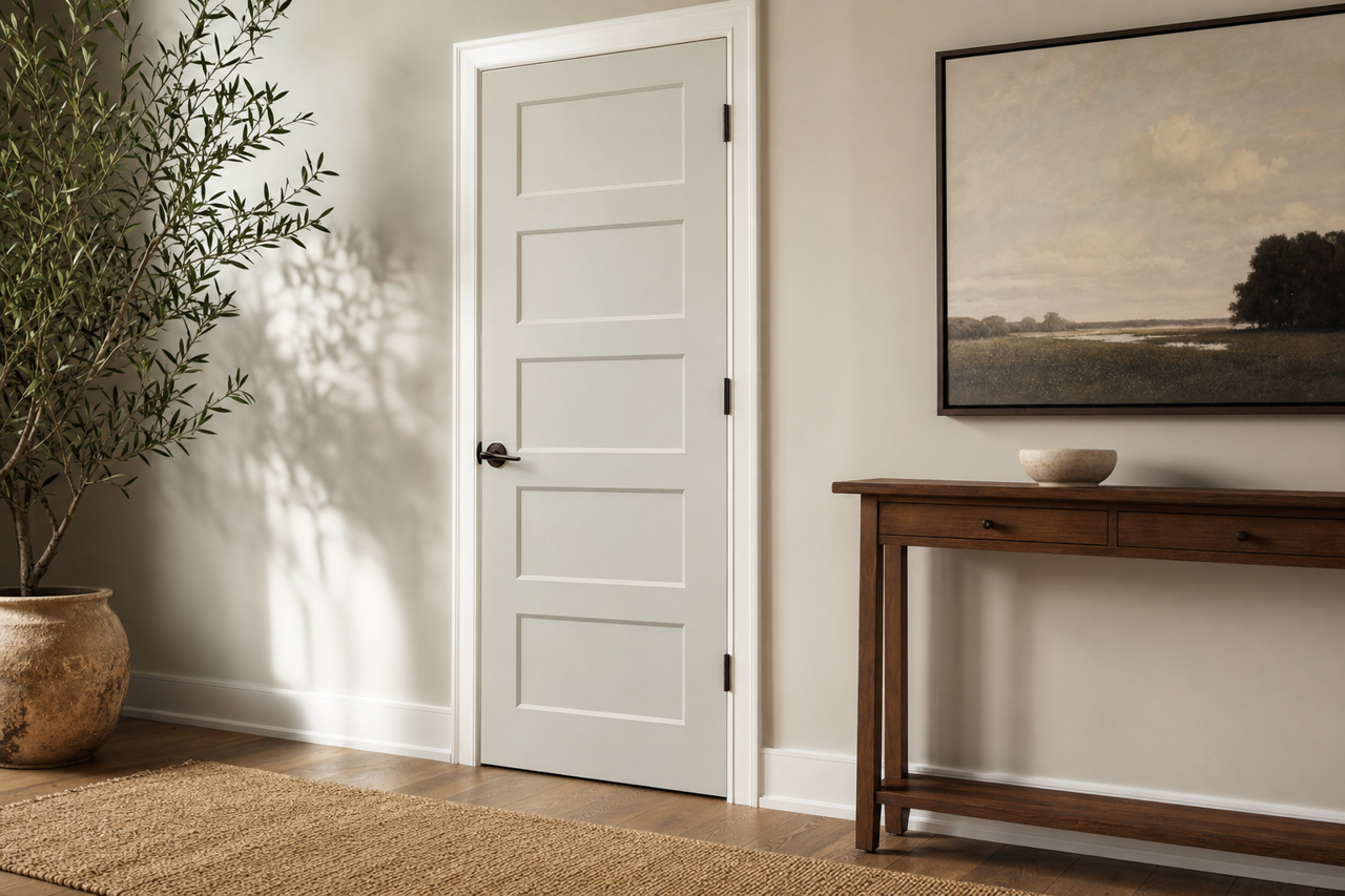 Silverpointe by Sherwin-Williams on interior-doors
