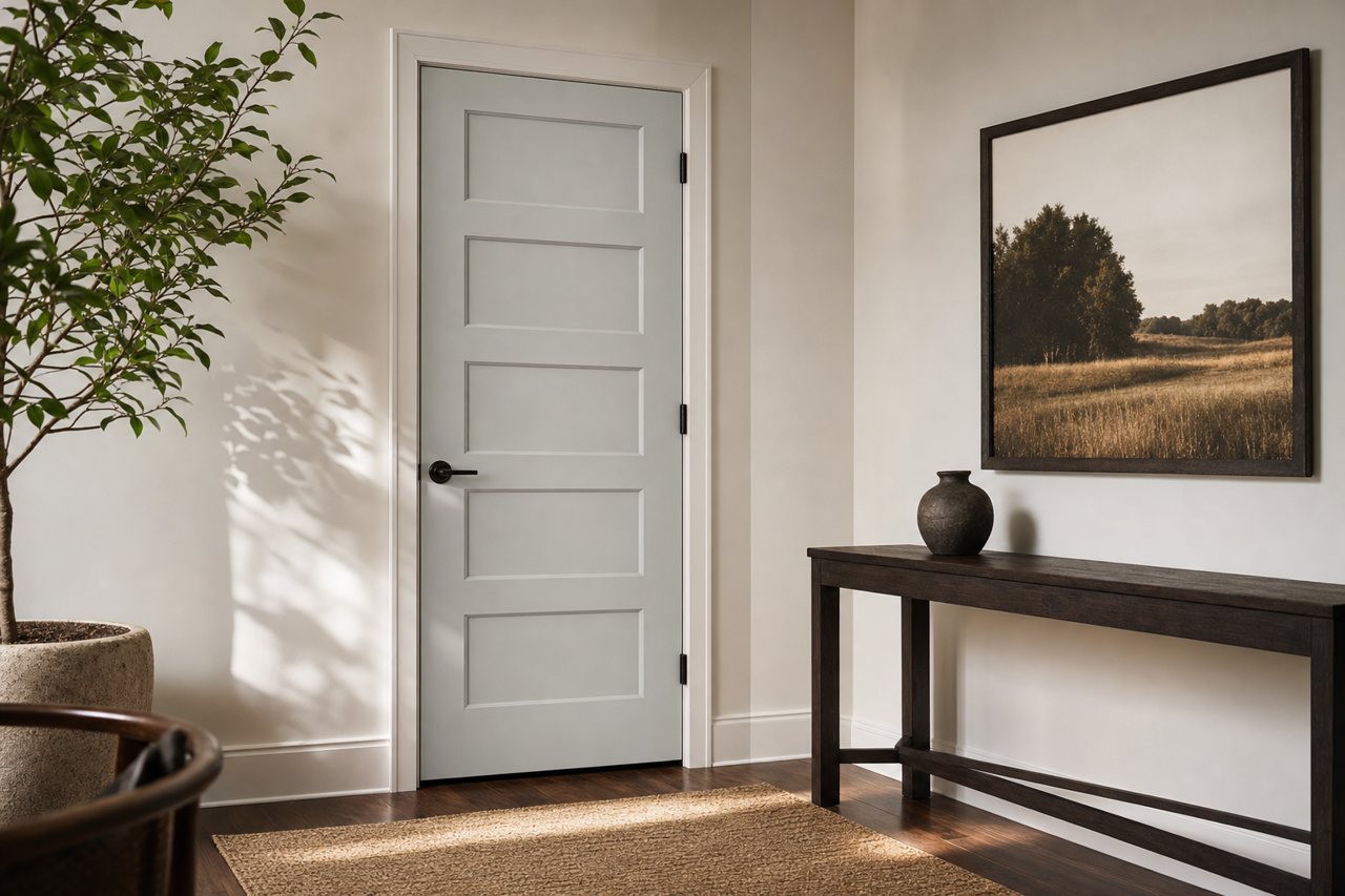 Tinsmith by Sherwin-Williams on interior-doors