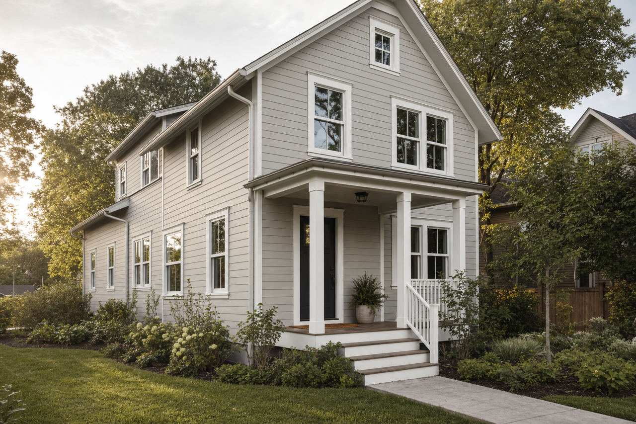 Gray Clouds by Sherwin-Williams on exterior