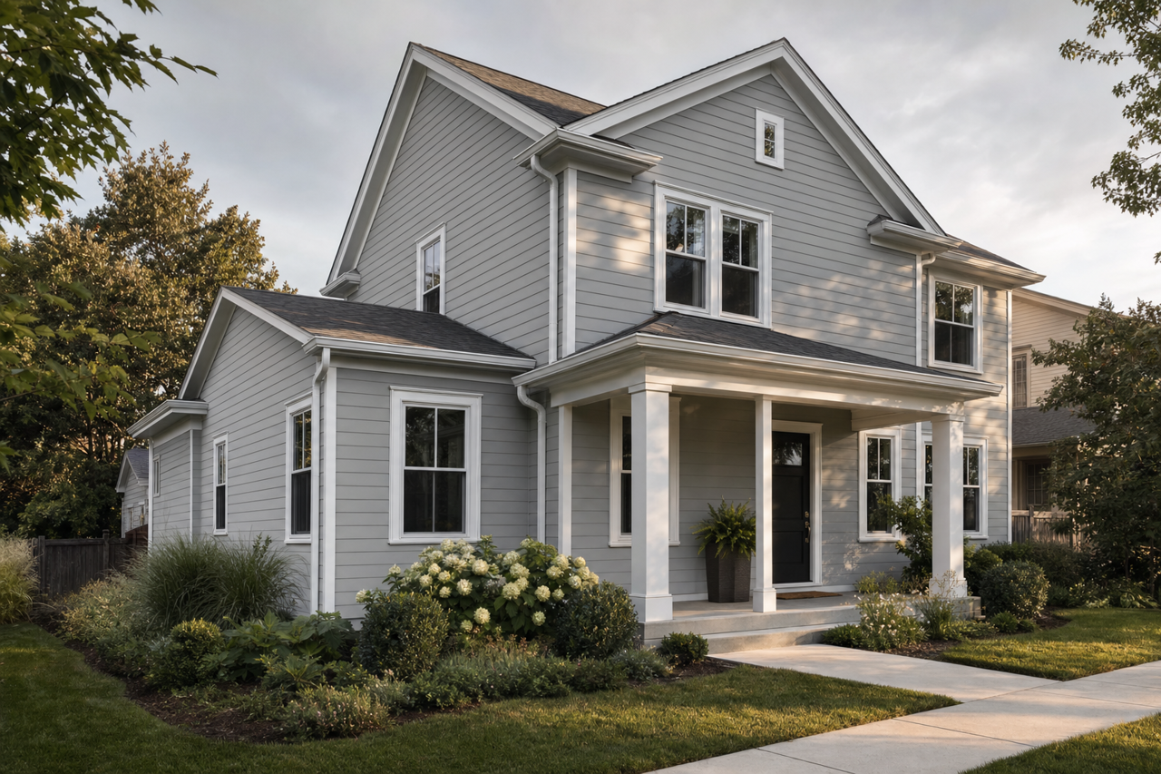 Gris by Sherwin-Williams on exterior
