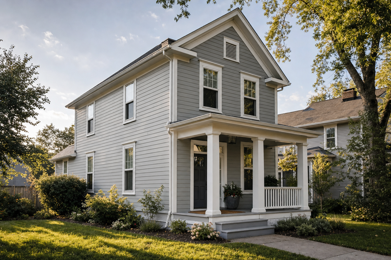 Earl Grey by Sherwin-Williams on exterior