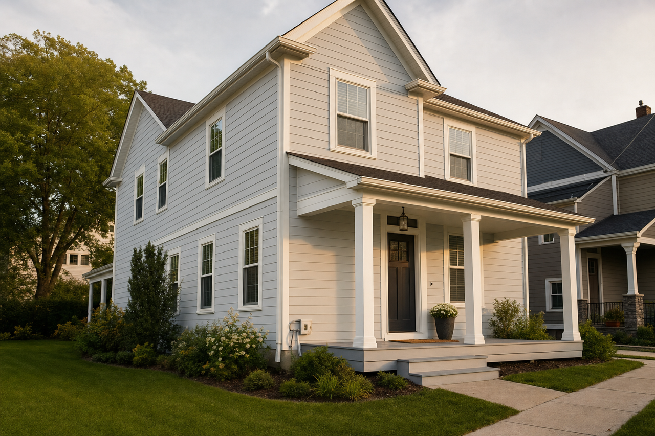 Evening Shadow by Sherwin-Williams on exterior