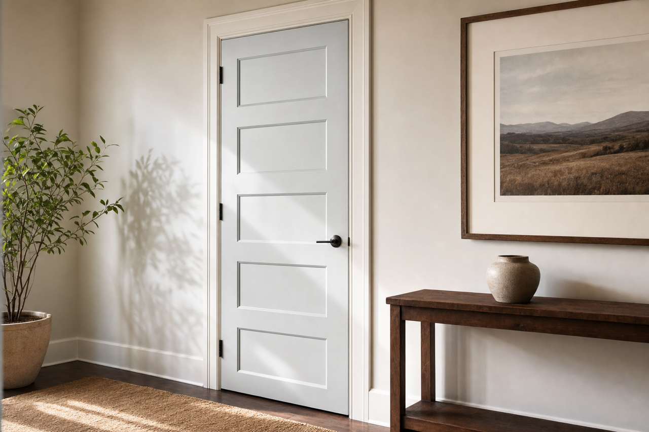 Evening Shadow by Sherwin-Williams on interior-doors