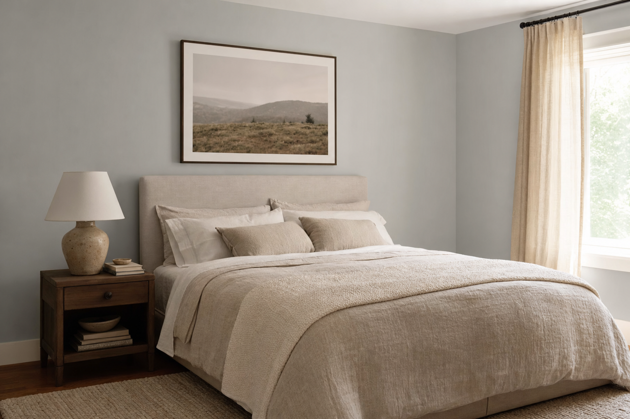 Evening Shadow by Sherwin-Williams on interiors