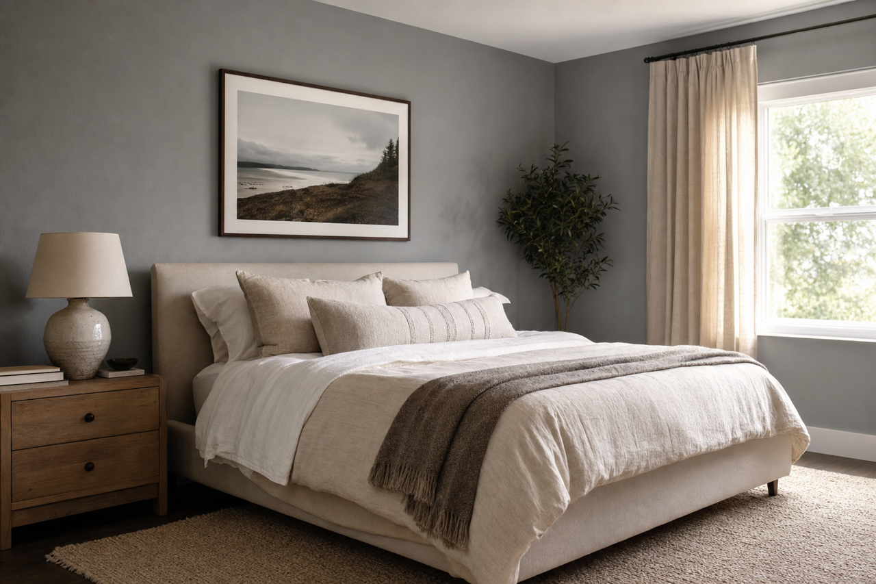 Steely Gray by Sherwin-Williams on interiors