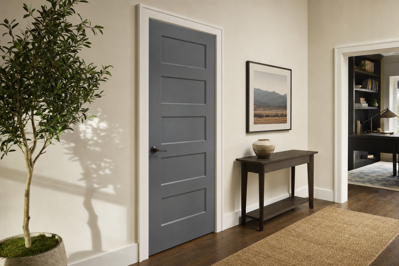 Wall Street by Sherwin-Williams on interior-doors