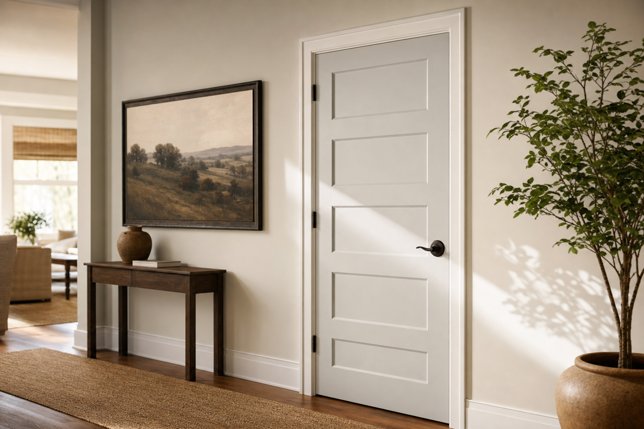 Zircon by Sherwin-Williams on interior-doors
