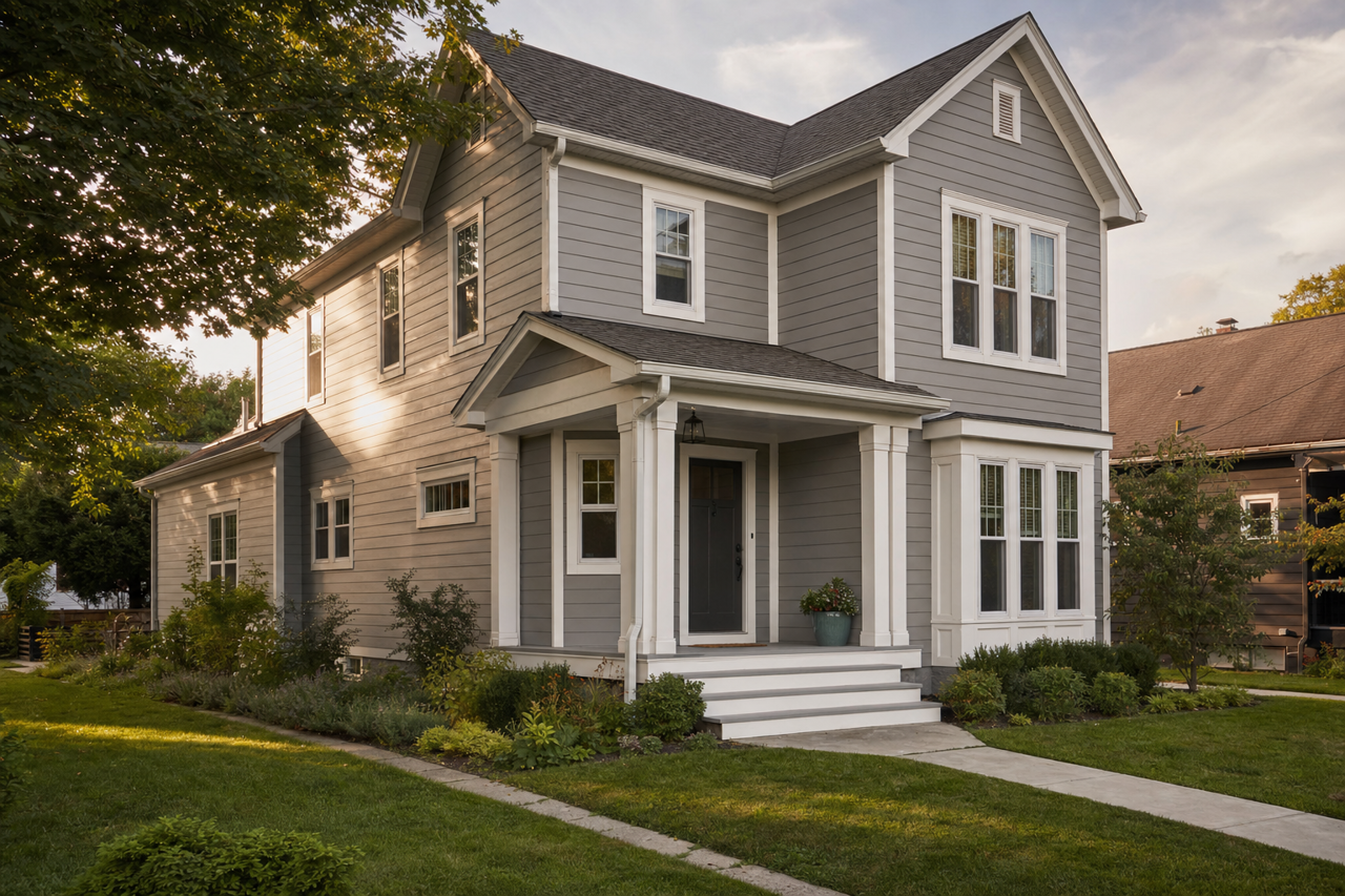 Gray Shingle by Sherwin-Williams on exterior