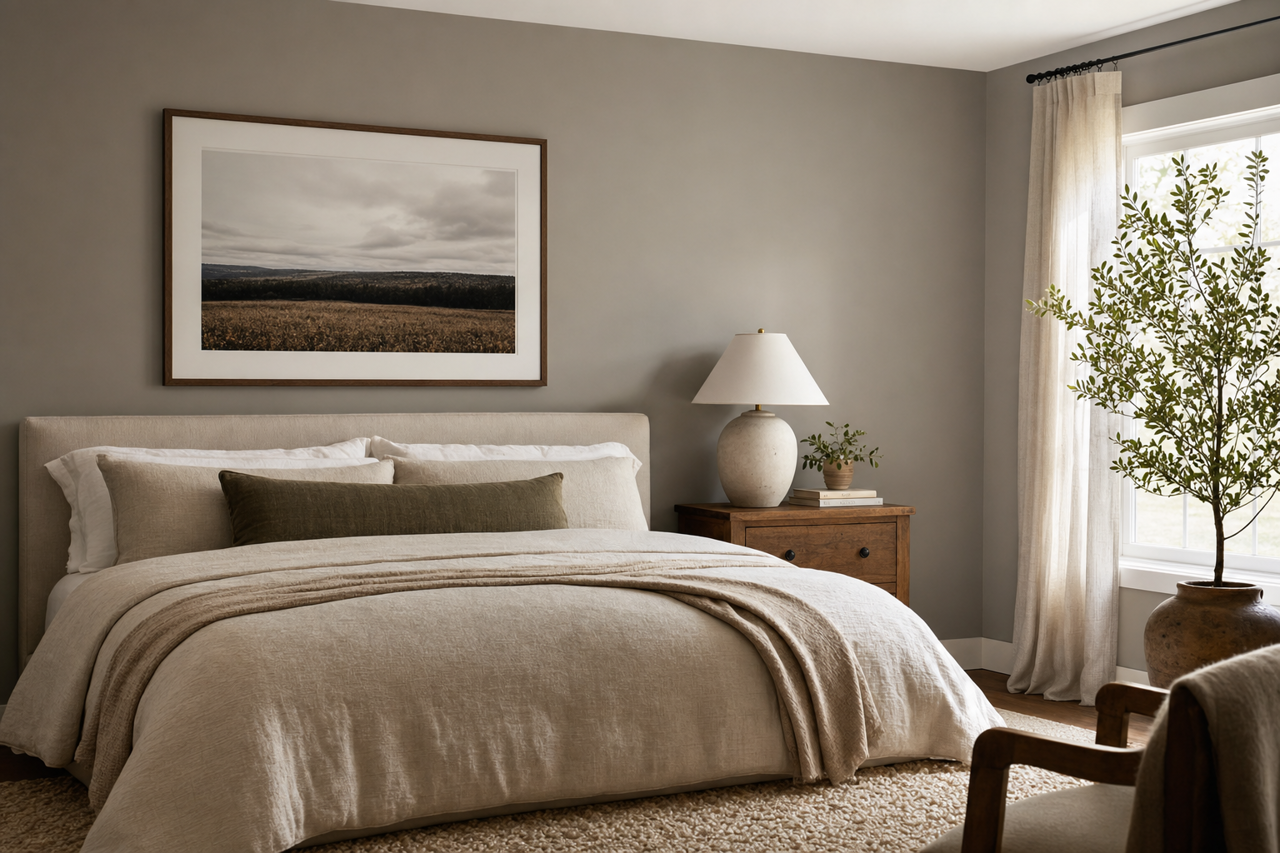 Gray Shingle by Sherwin-Williams on interiors