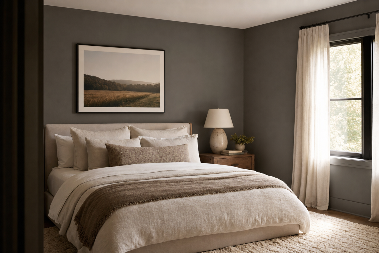 Peppercorn by Sherwin-Williams on interiors