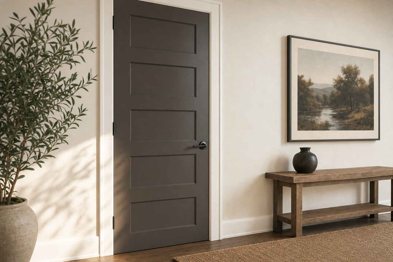 Sealskin by Sherwin-Williams on interior-doors