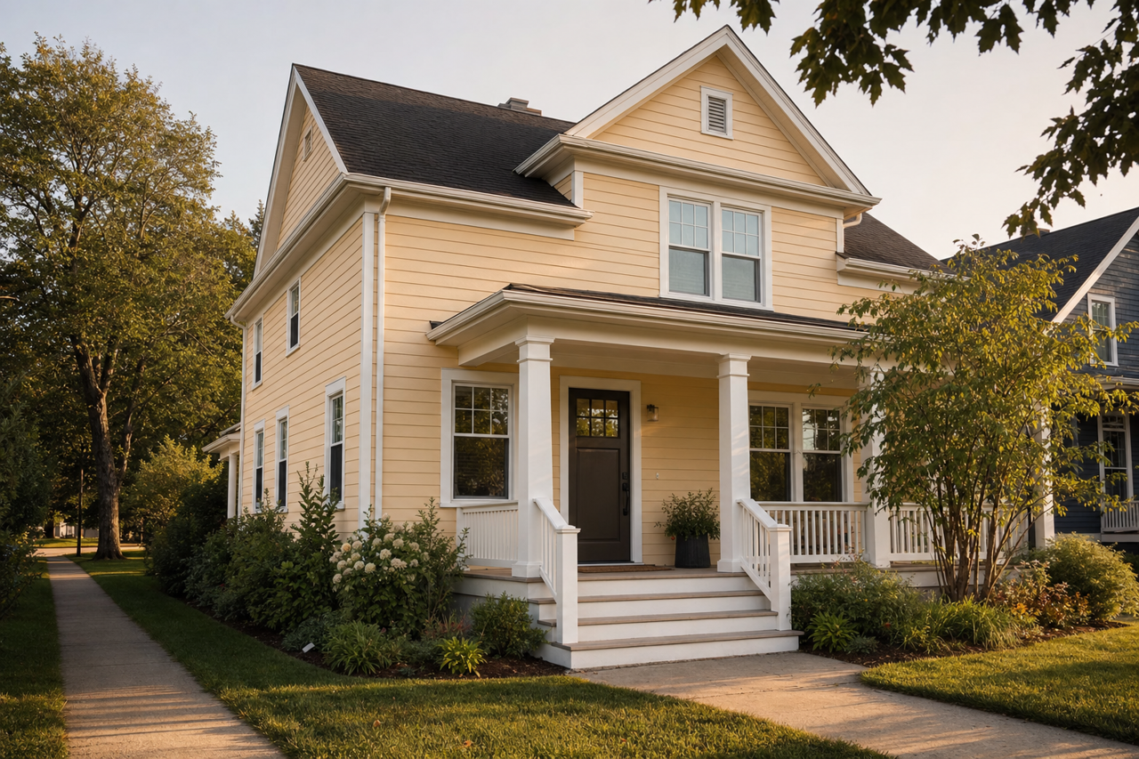 Paper Lantern by Sherwin-Williams on exterior