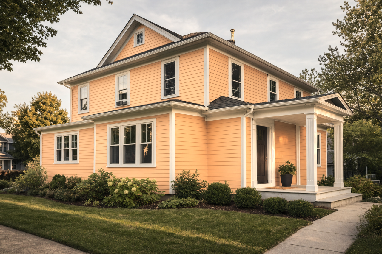 Gold Vessel by Sherwin-Williams on exterior