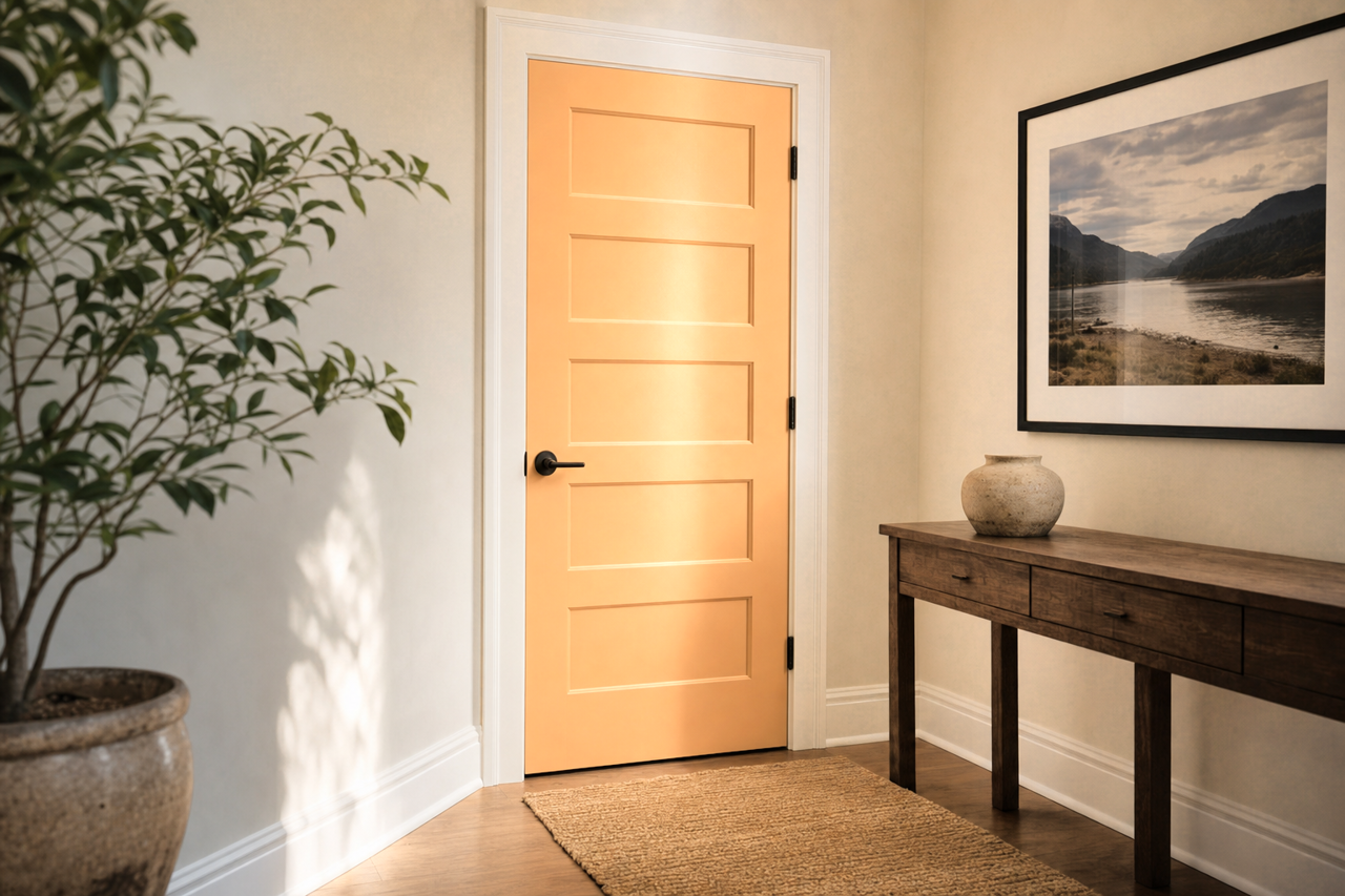 Gold Vessel by Sherwin-Williams on interior-doors
