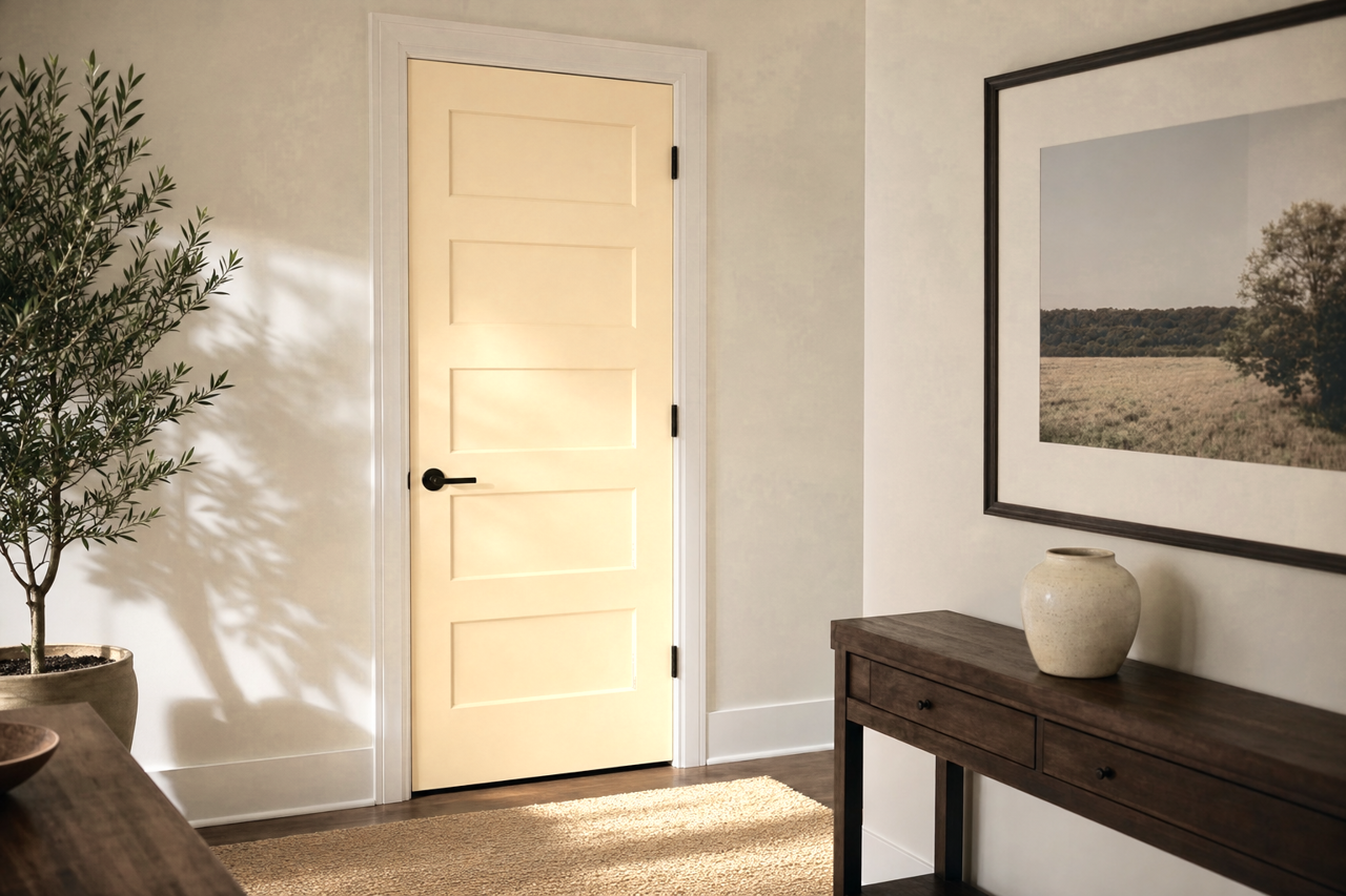 Cottage Cream by Sherwin-Williams on interior-doors