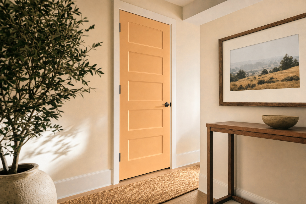 Golden Gate by Sherwin-Williams on interior-doors
